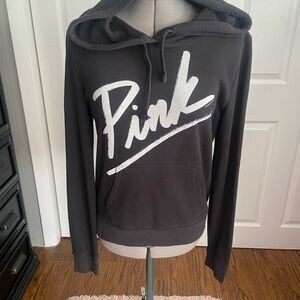 Victoria's Secret Black Hoodie with White Script